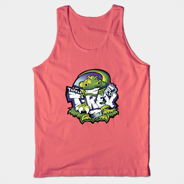 Defunct Tupelo T-Rex Hockey 1998 Tank Top by LocalZonly